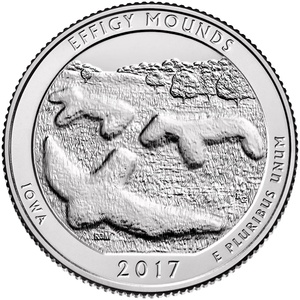 2017 Quarter - S - Effigy Mounds - Proof reverse